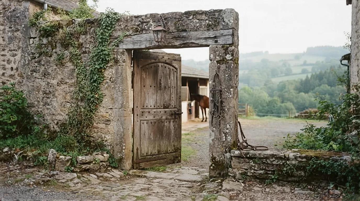 Entrée du Haras de La Bourdarias, centre équestre à Les Trois-Saints